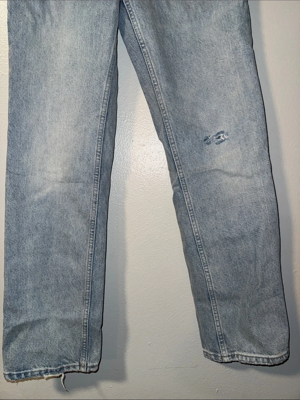 Zara Light Blue Straight Leg Jeans